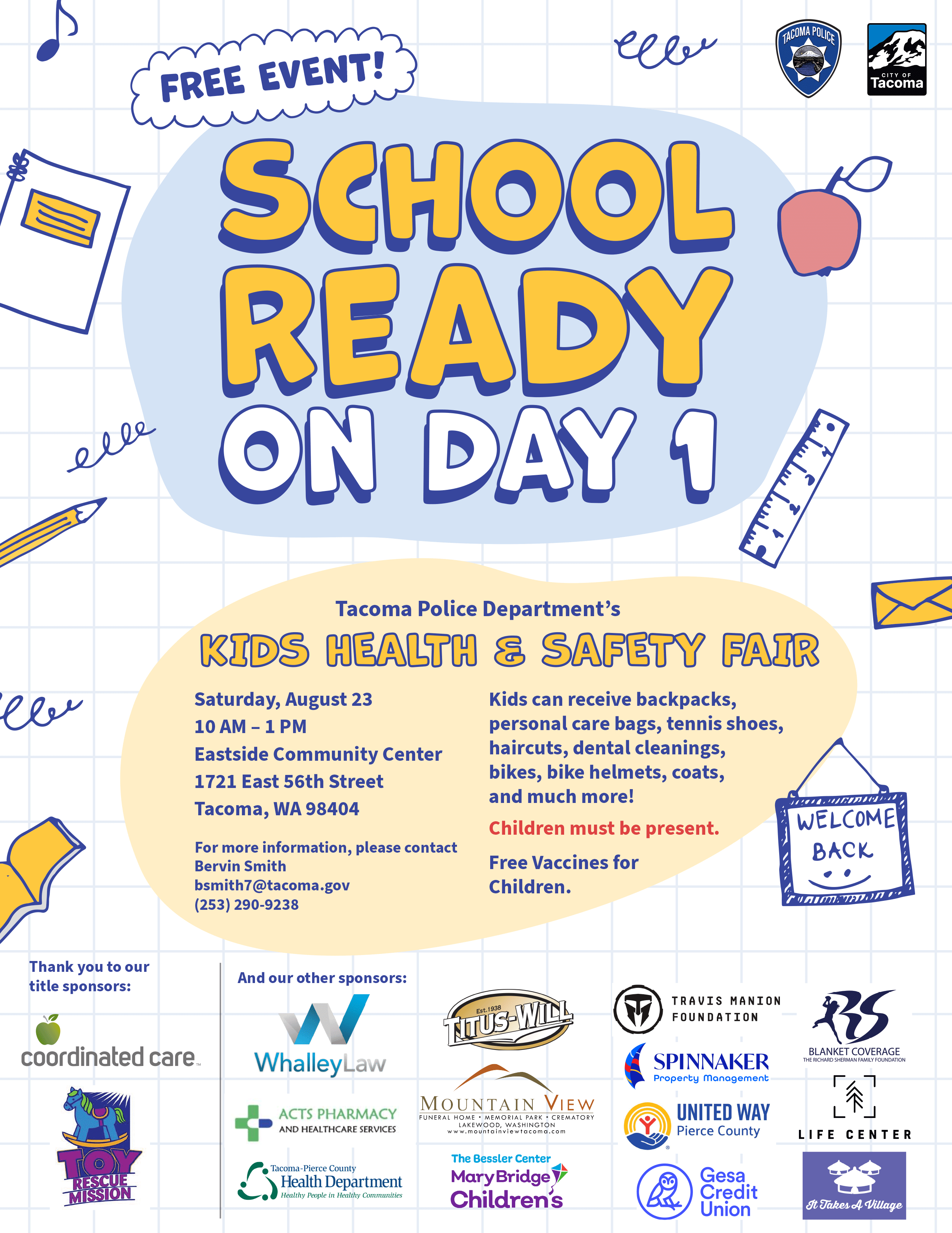Tacoma Police Department Kids Fair